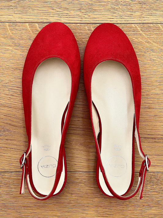 MAGGIE RED SUEDE