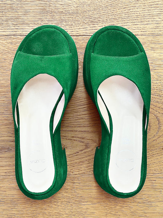JACKIE GREEN SUEDE