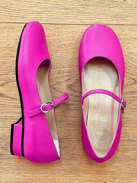 ZELIA LEATHER FUCHSIA
