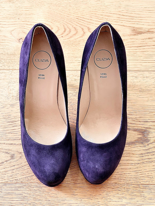 ANNA SUEDE PLUM