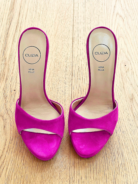 PRISCILLA SUEDE FUCHSIA