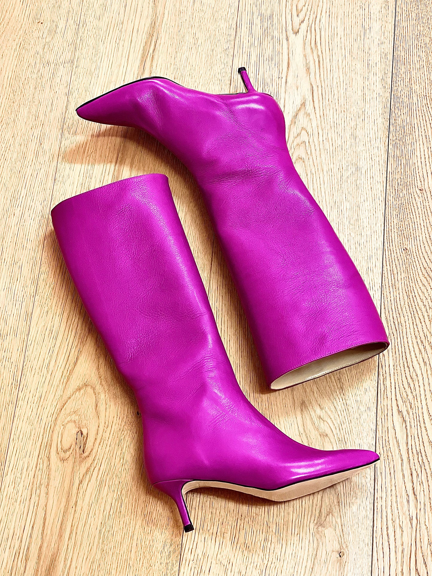 MELISSA LEATHER FUCHSIA