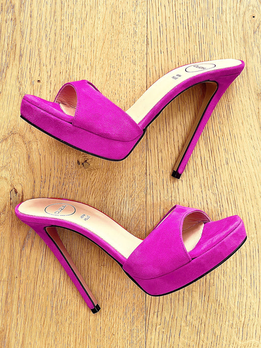 PRISCILLA SUEDE FUCHSIA