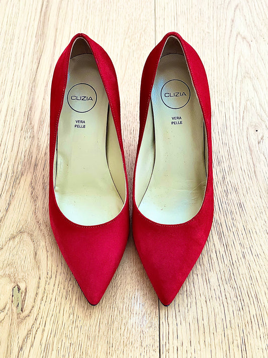 JOAN RED SUEDE