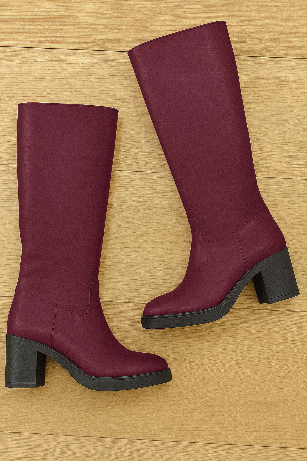 KARIM BURGUNDERFARBENES LEDER