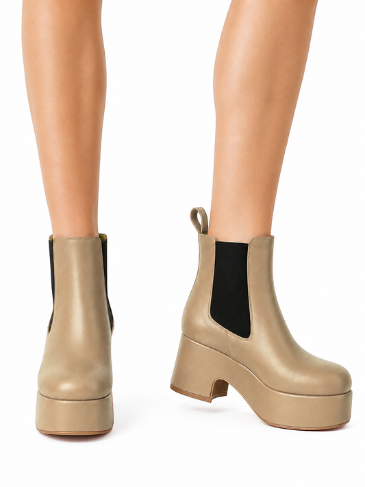 JESPER BEIGE LEDER