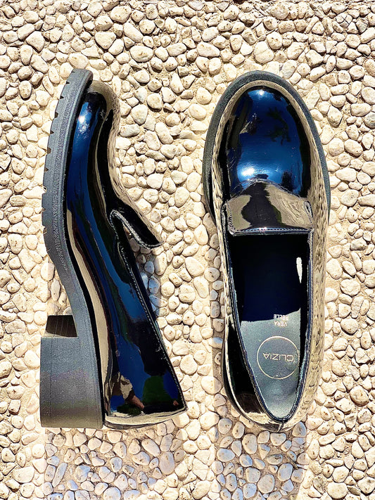 KIKO SCHWARZES LACKLEDER