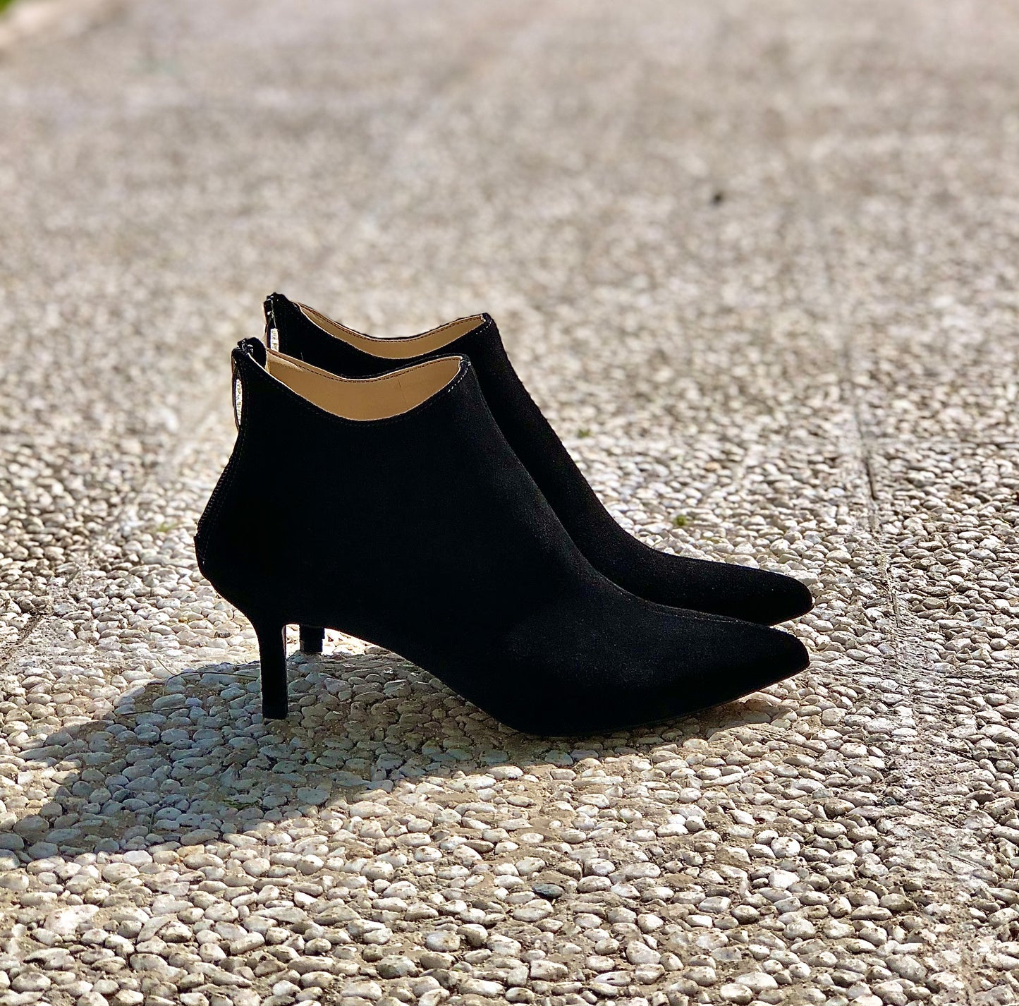 GHITA SCHWARZES WILDLEDER