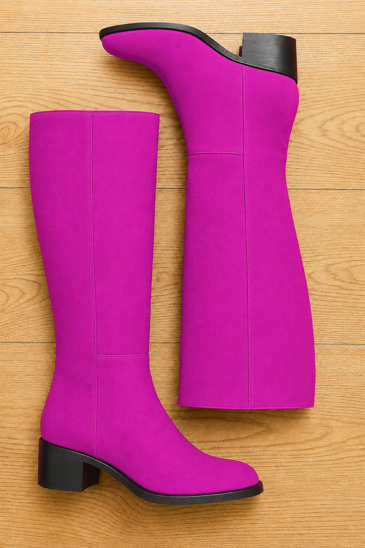 FUCHSIA SUEDE SNEAKERS