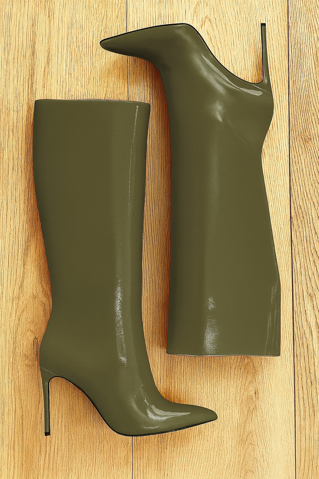 JUANA KHAKI PATENT LEATHER