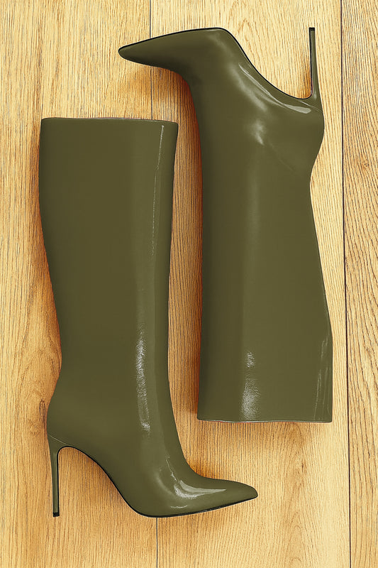 JUANA KHAKI PATENT LEATHER