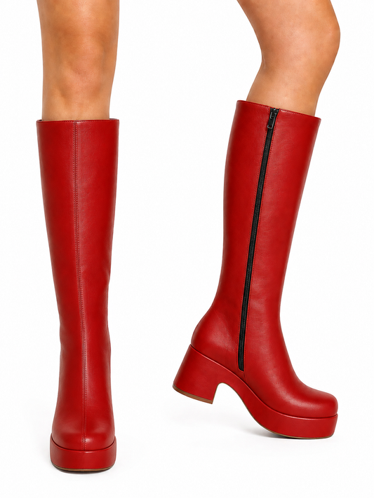 CLARK RED LEATHER