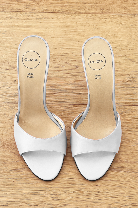 INES WHITE LEATHER