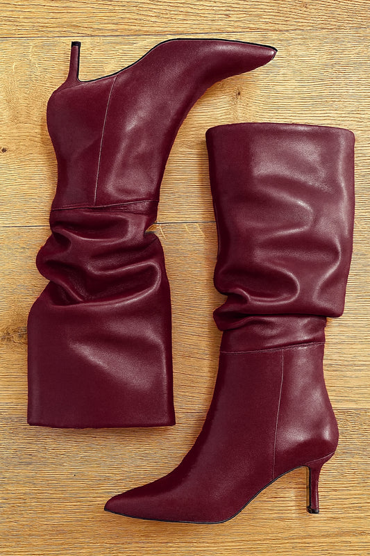 NENA BURGUNDY LEATHER