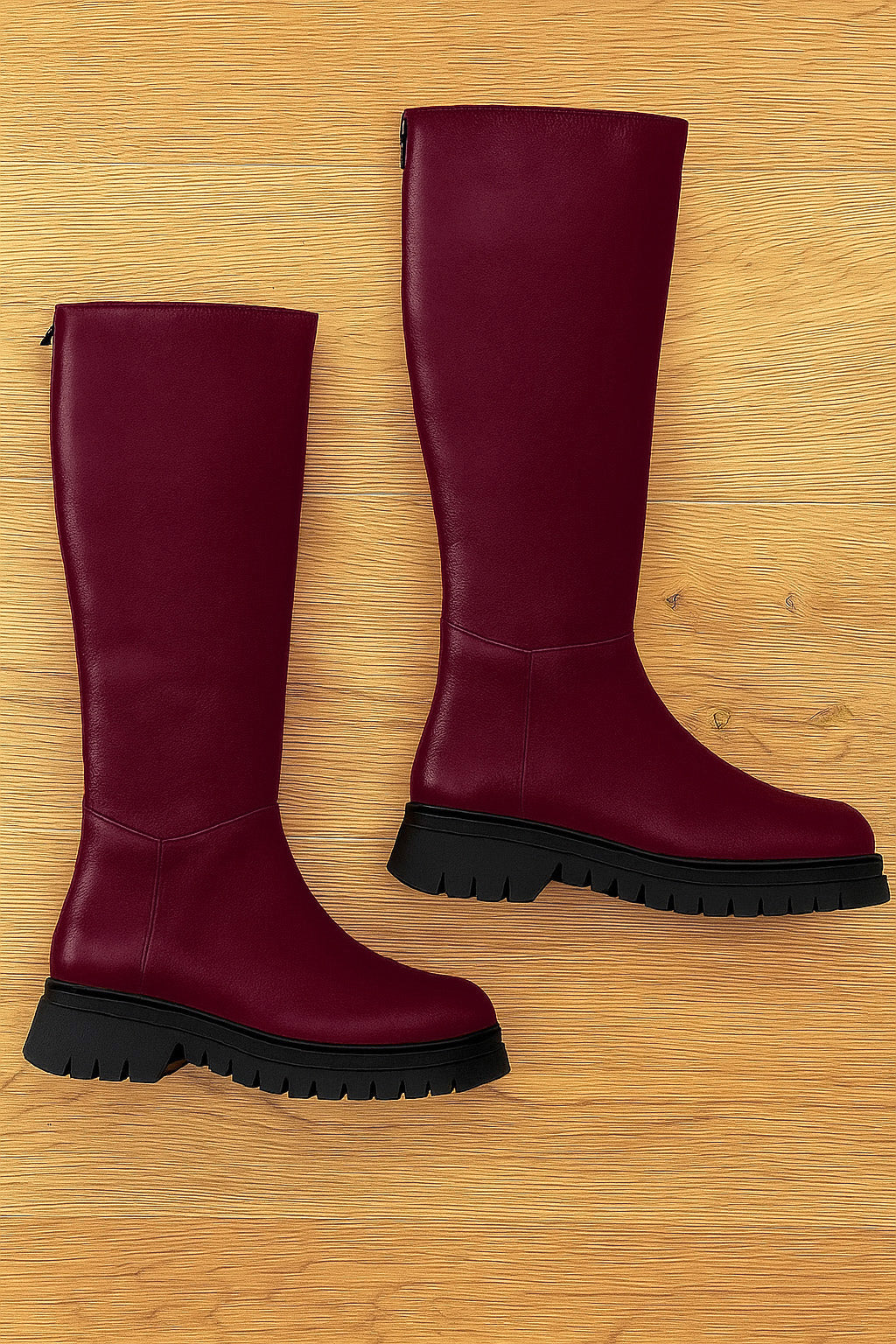 BURGUNDY LEATHER SELVA