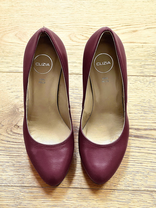EVEN BURGUNDY LEATHER