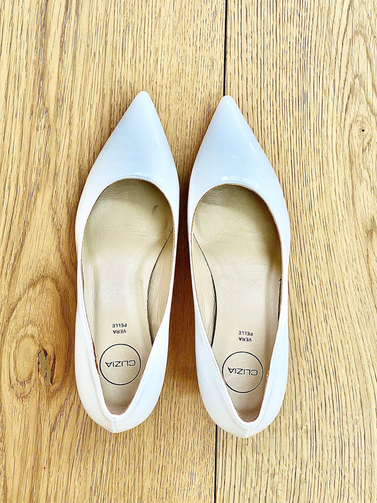 GAIA WHITE PATENT LEATHER