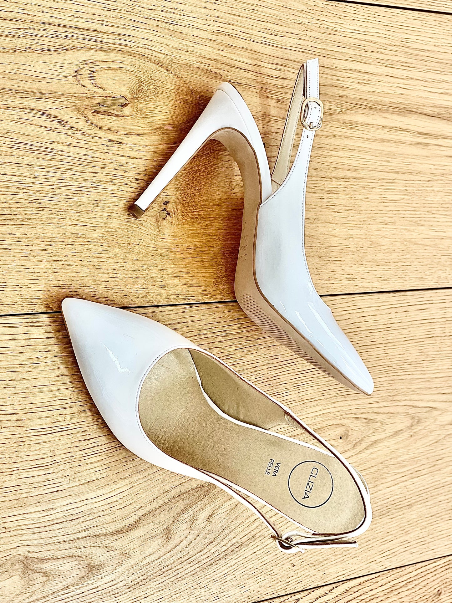 MARZIA WHITE PATENT LEATHER