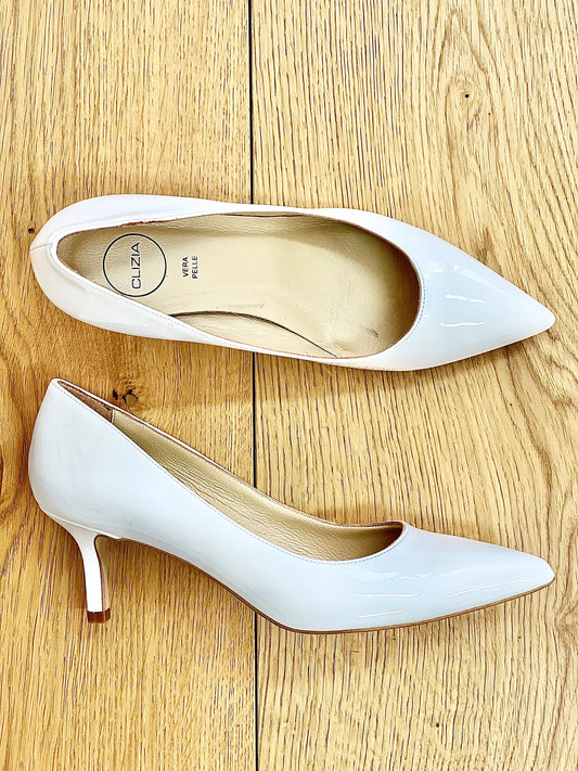 GAIA WHITE PATENT LEATHER