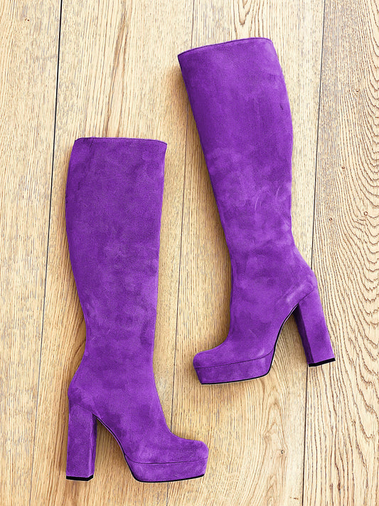 PURPLE SUEDE TIBET