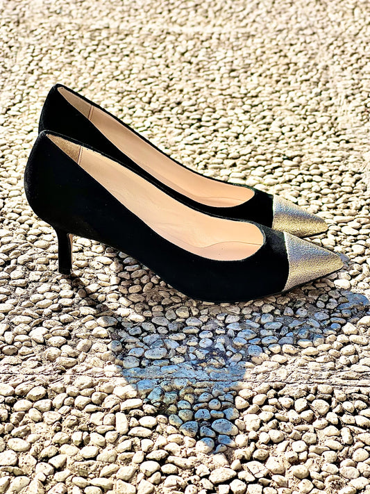 LIGHT SUEDE BLACK/GOLD