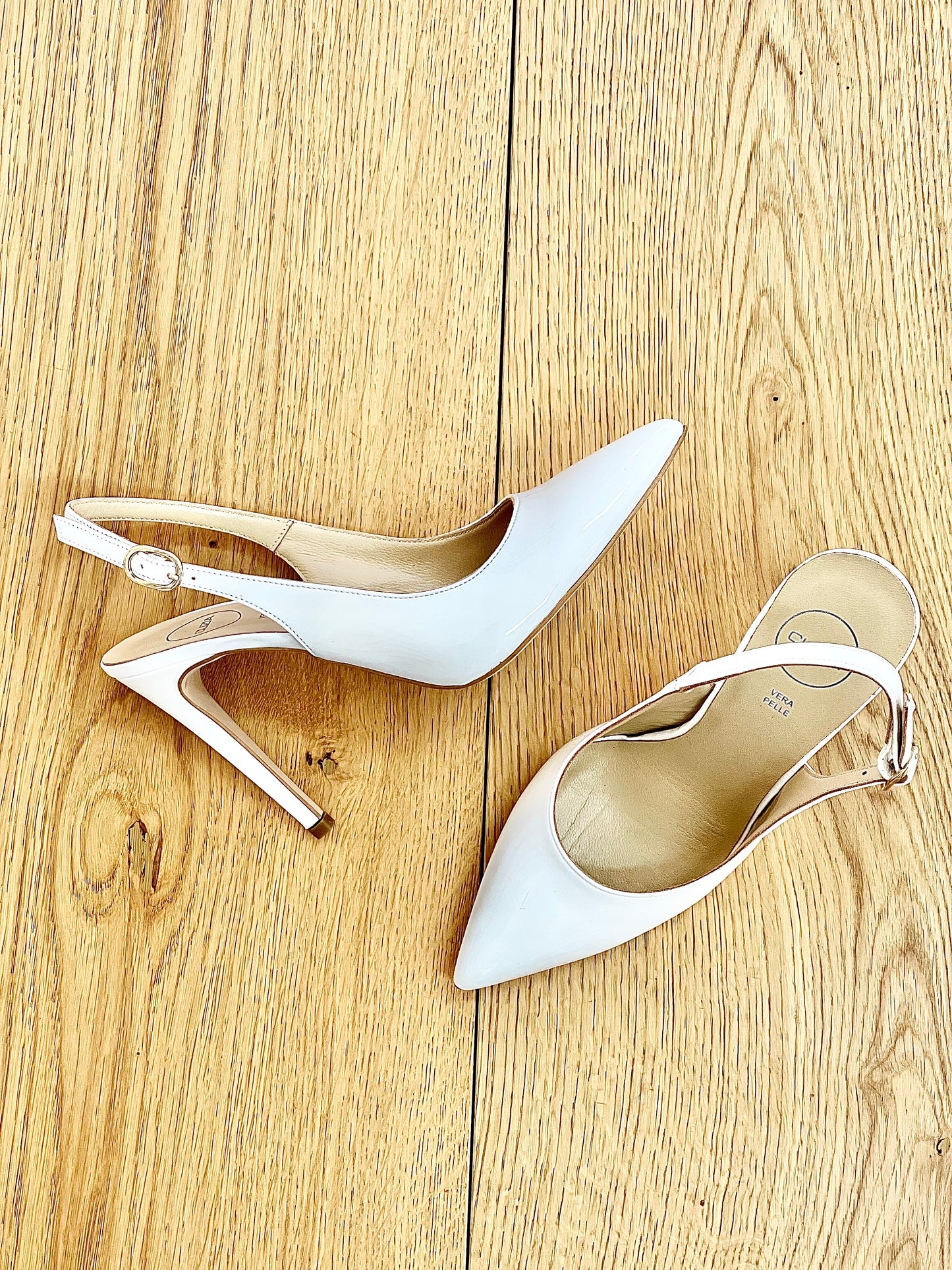MARZIA WHITE PATENT LEATHER