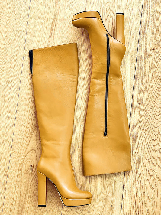 KRISTEN YELLOW LEATHER