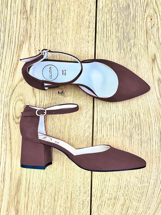BROWN SUEDE LEDA