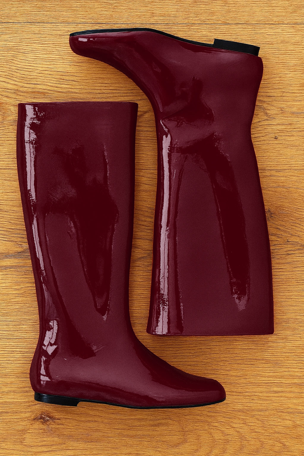 CINDY CUIR VERNI BORDEAUX