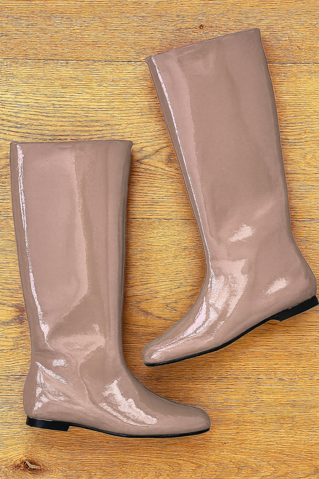 CINDY DOVE GRIS CUIR VERNI