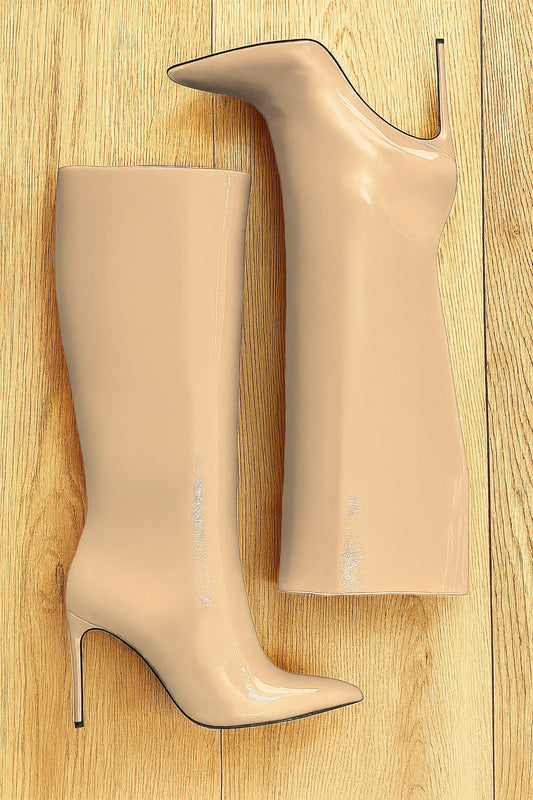 JUANA CUIR VERNI BEIGE