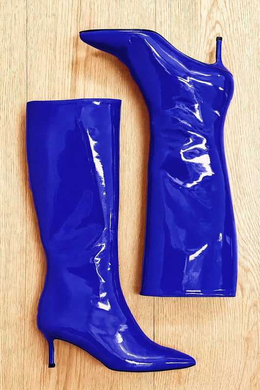 CUIR VERNI BLEU MELISSA