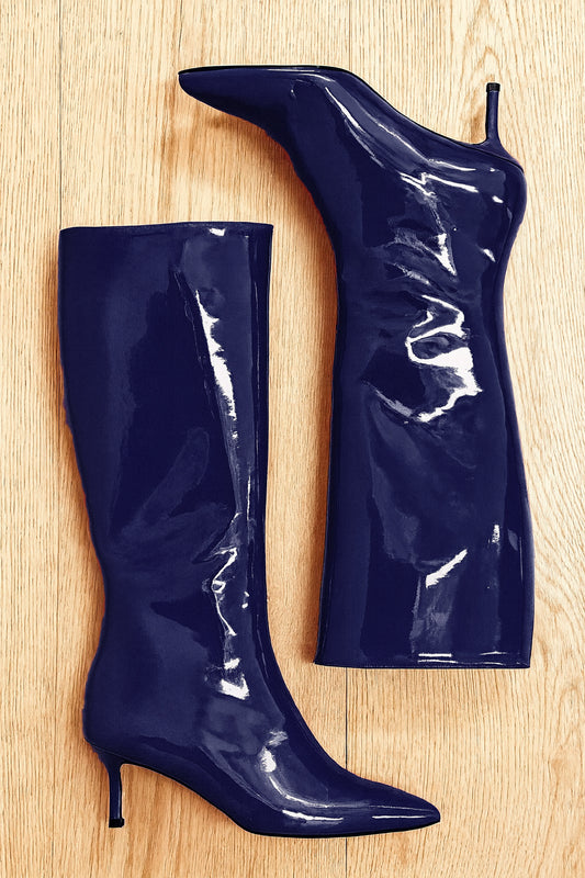 CUIR VERNI BLEU MELISSA