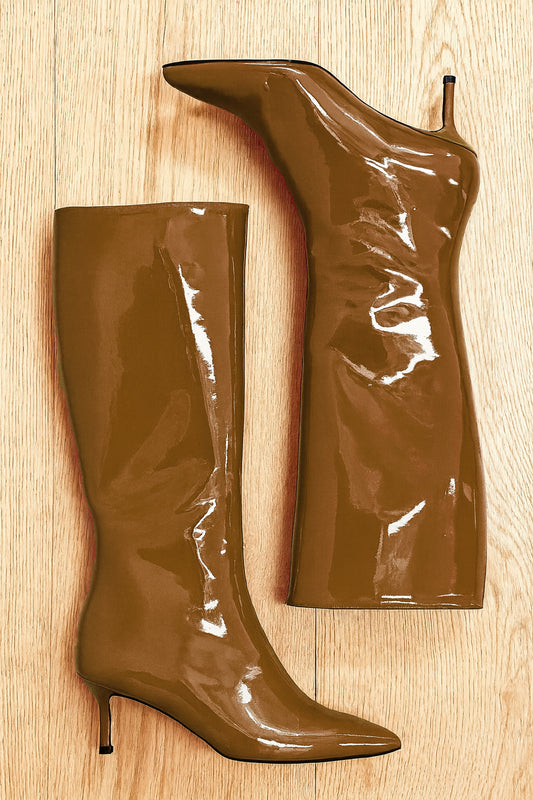 MELISSA CUIR VERNI COGNAC