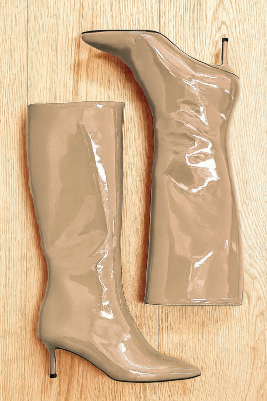 MELISSA CUIR VERNI BEIGE
