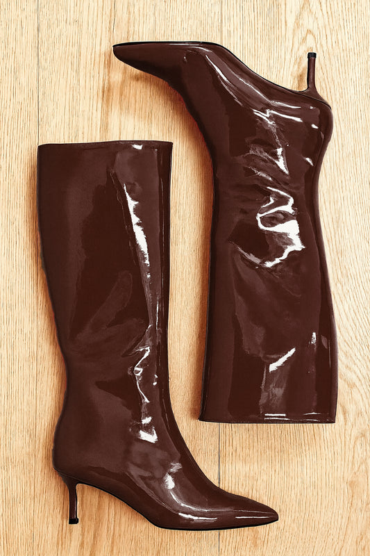 MELISSA CUIR VERNI MARRON