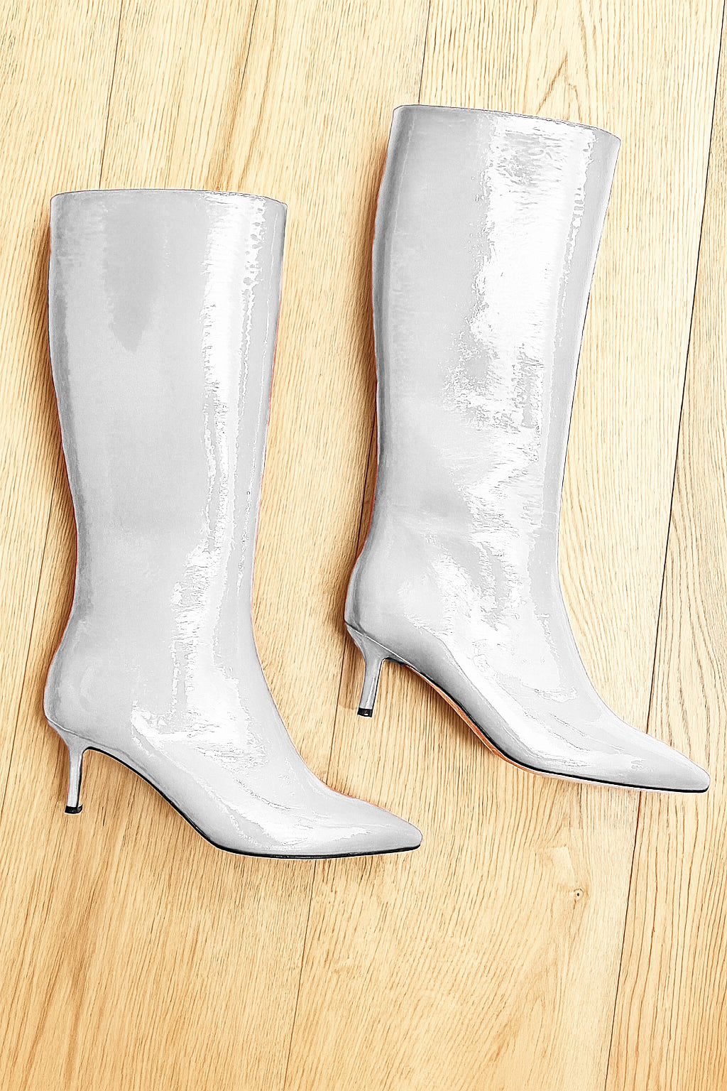 MELISSA BLANC CUIR VERNI