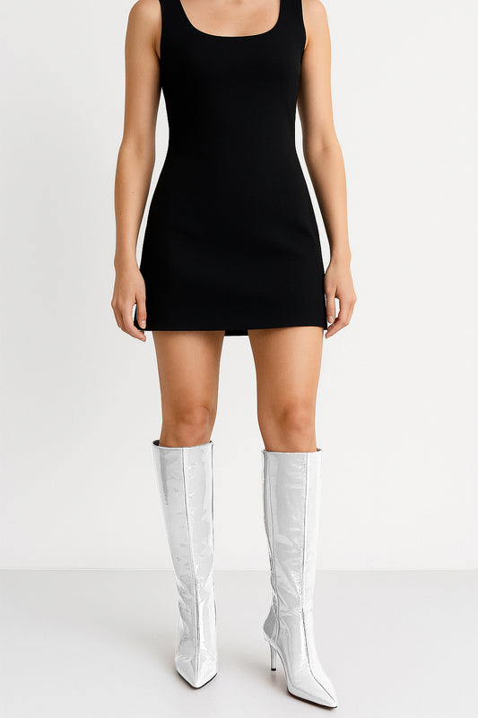 MELISSA BLANC CUIR VERNI