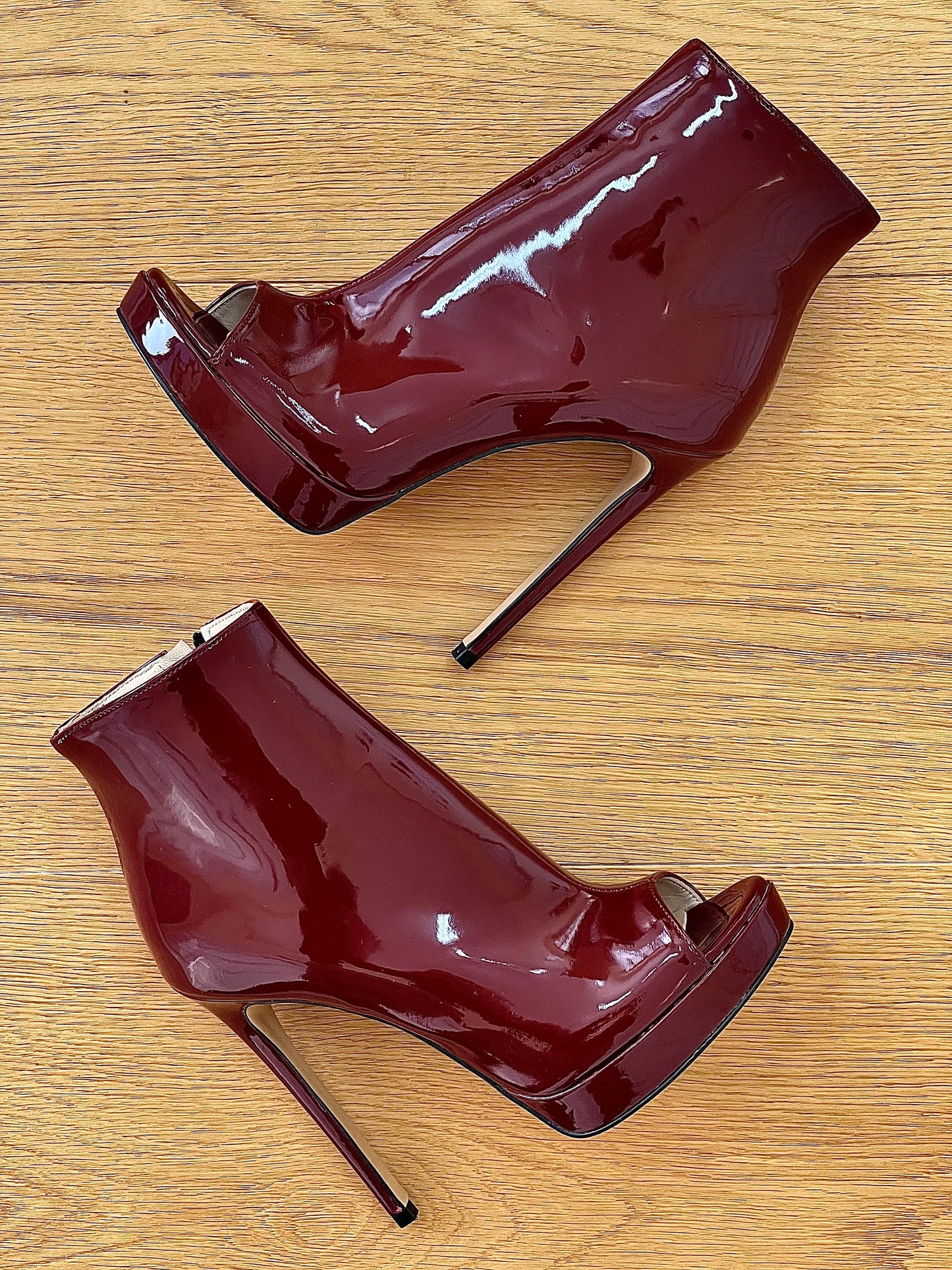 LONDON CUIR VERNI BORDEAUX