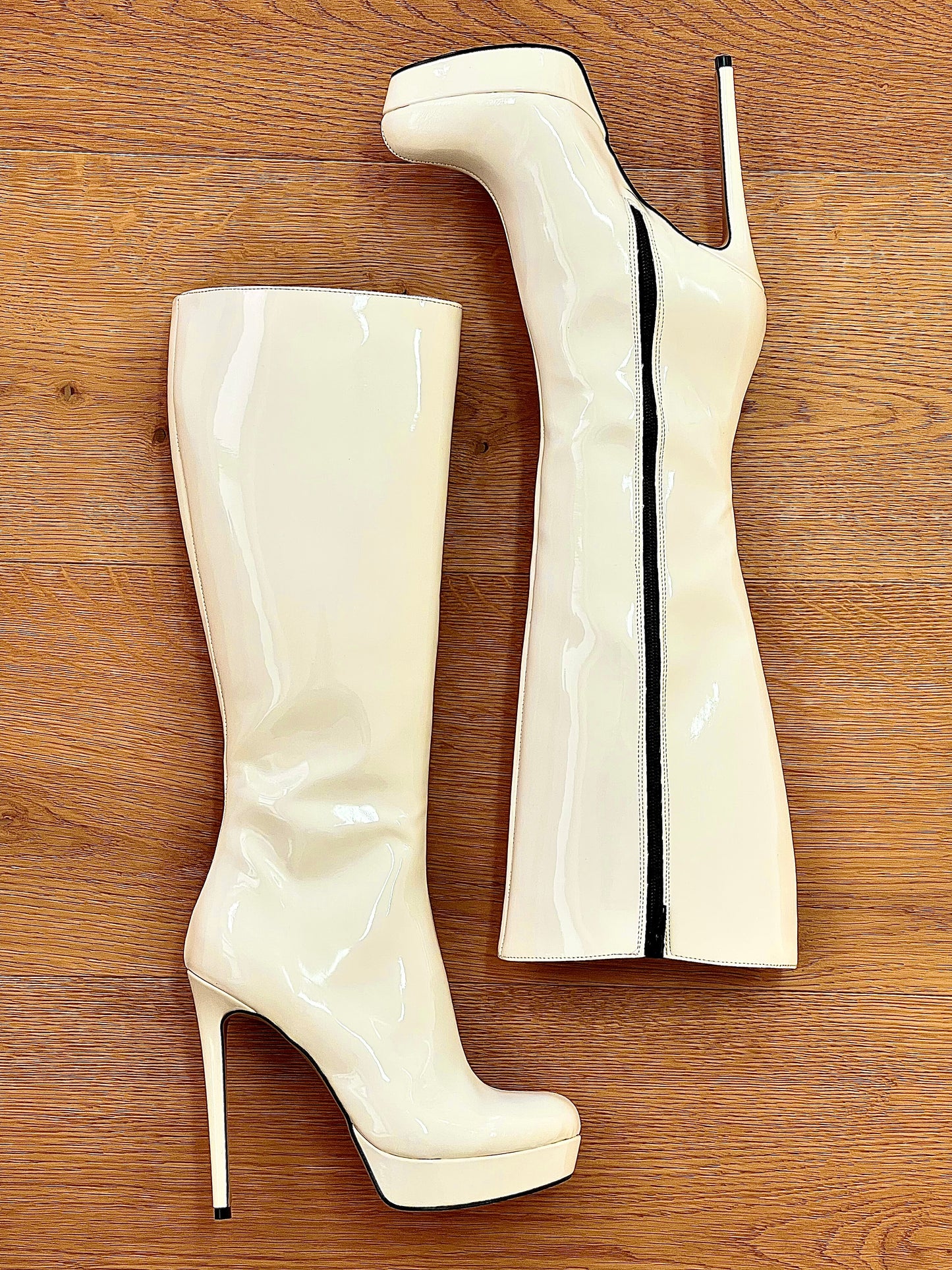 URSULA CUIR VERNI BEIGE