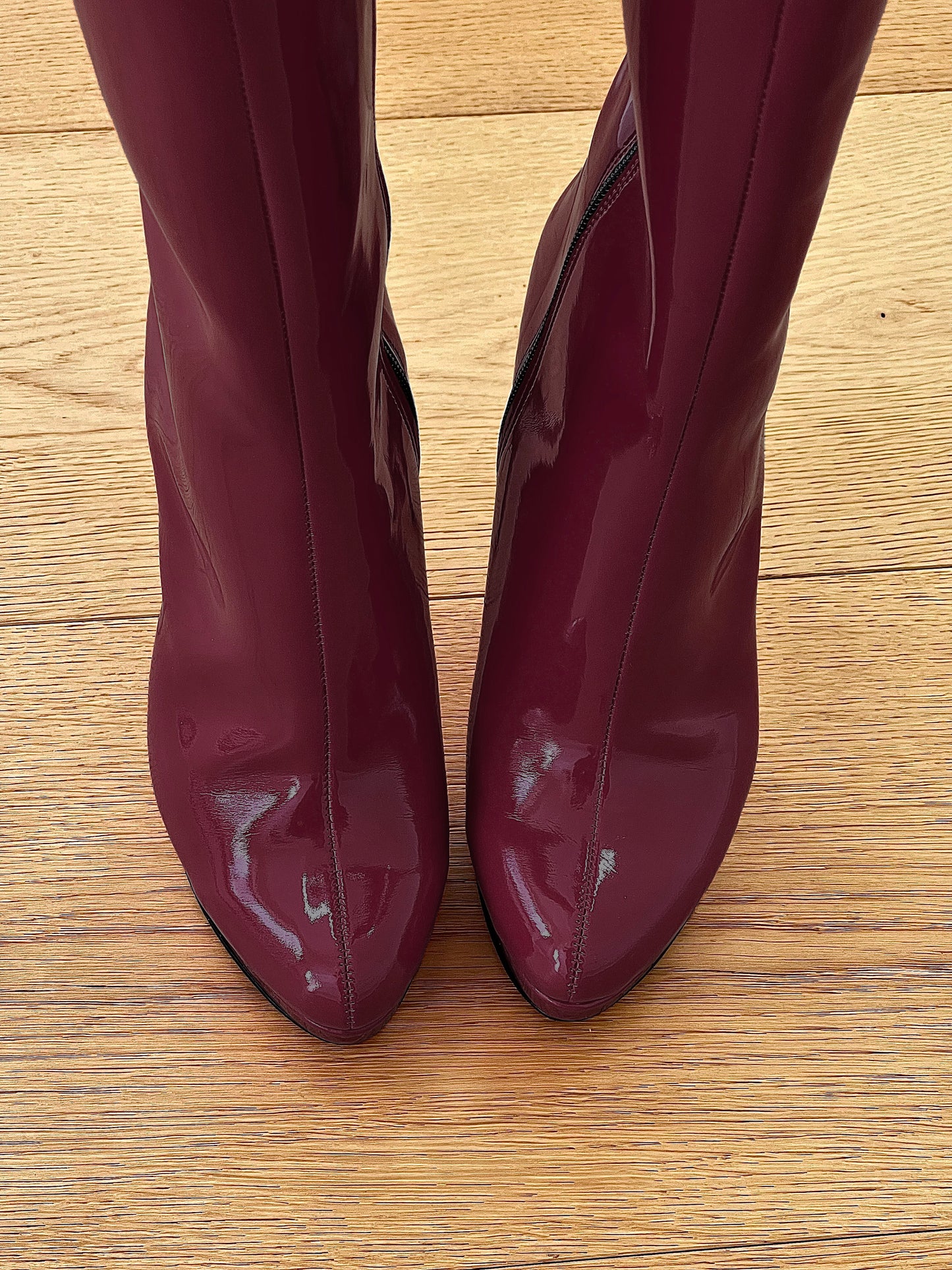 URSULA CUIR VERNI BORDEAUX