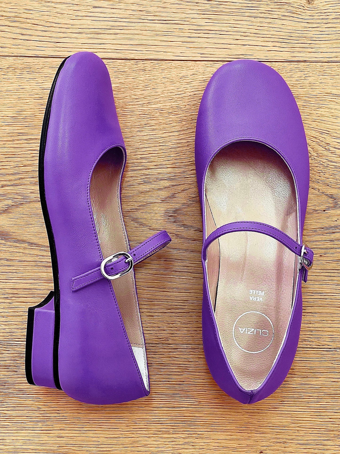 ZELIA CUIR VIOLET