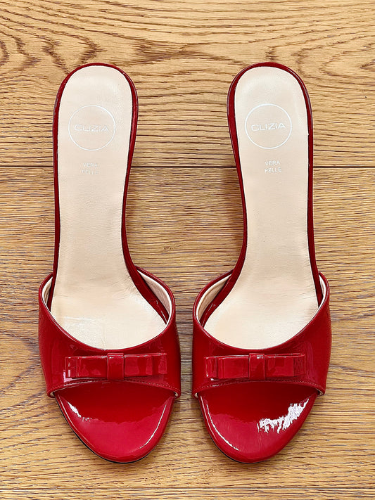 EMILY CUIR VERNI ROUGE