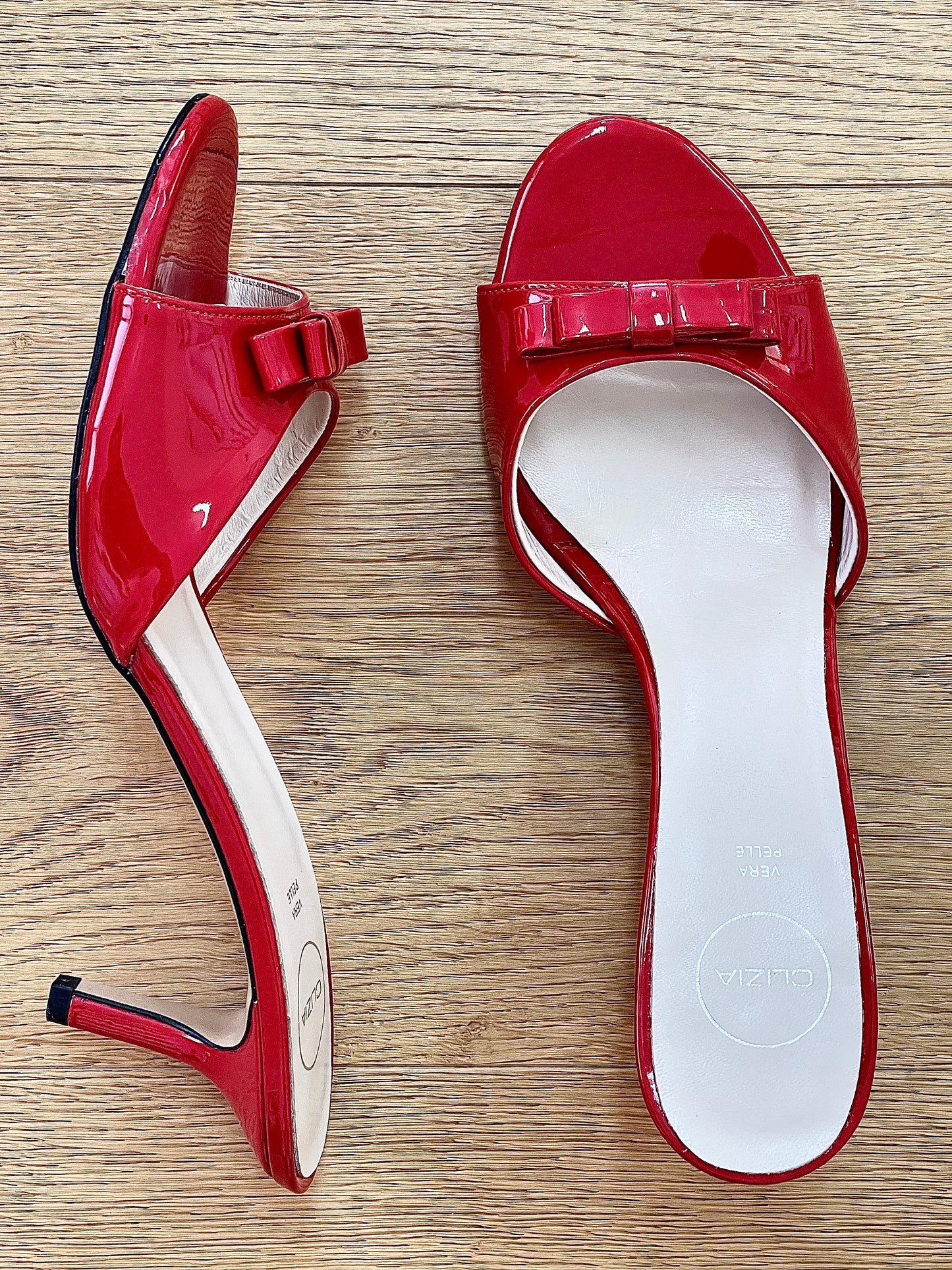 EMILY CUIR VERNI ROUGE