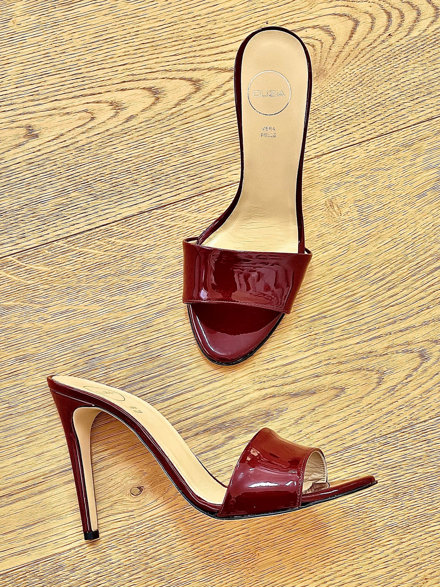 MARION CUIR VERNI BORDEAUX