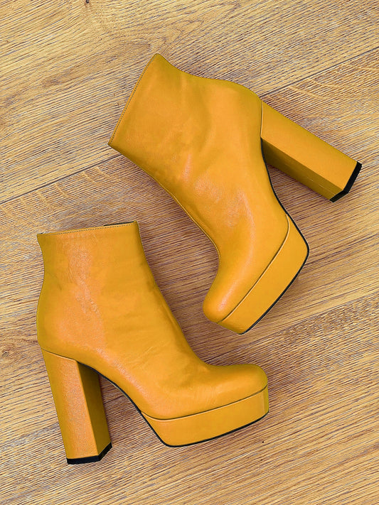 DETROIT LEATHER YELLOW