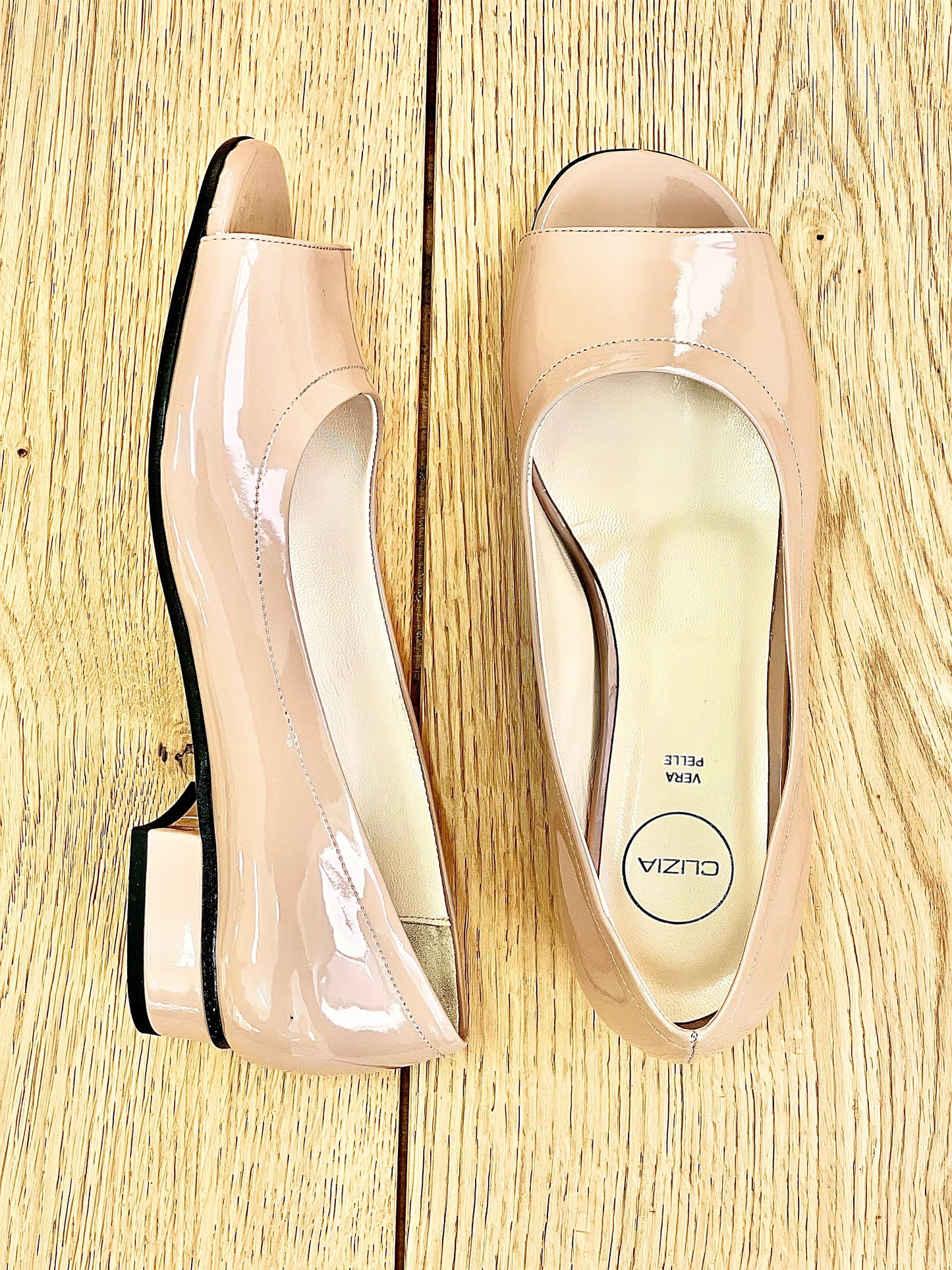 NICOLE NUDE PATENT LEATHER