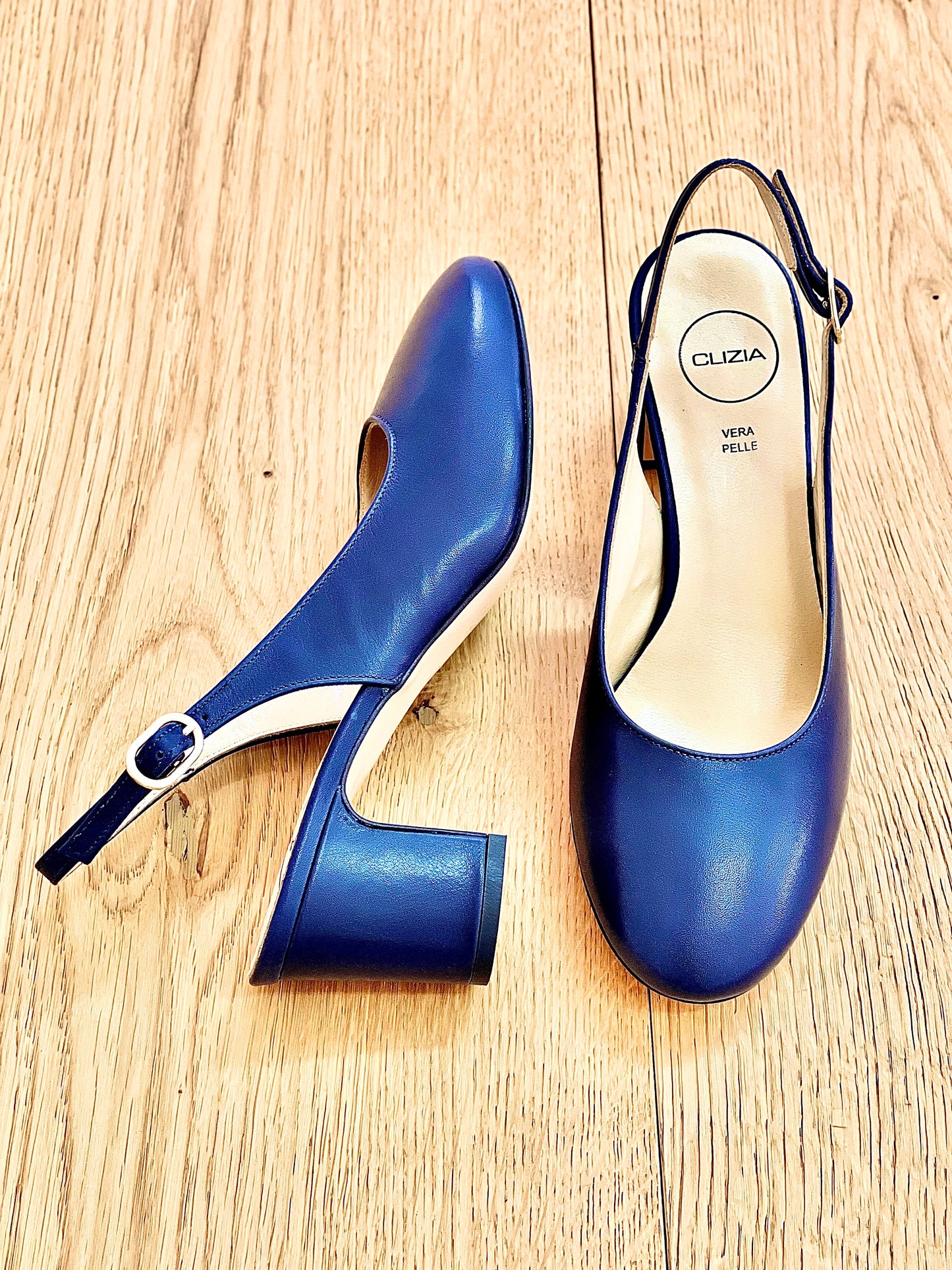 CHANTAL CUIR BLEU