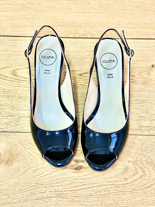 PATTY NOIR CUIR VERNI