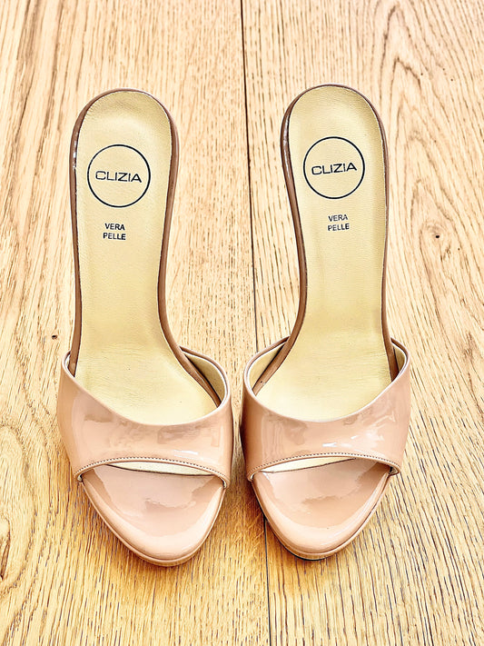 PRISCILLA NUDE PATENT LEATHER